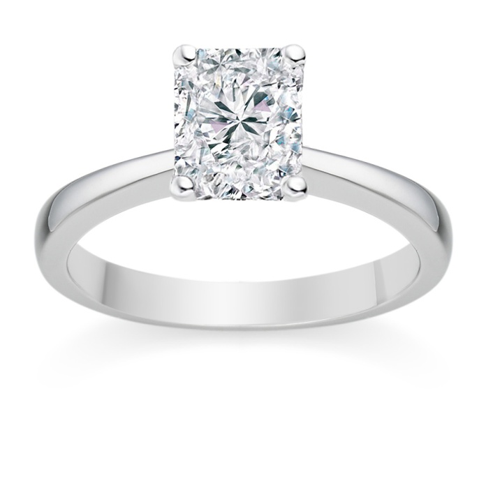 Radiant Cut 0.5 Carat Platinum Diamond Engagement Ring, £2699