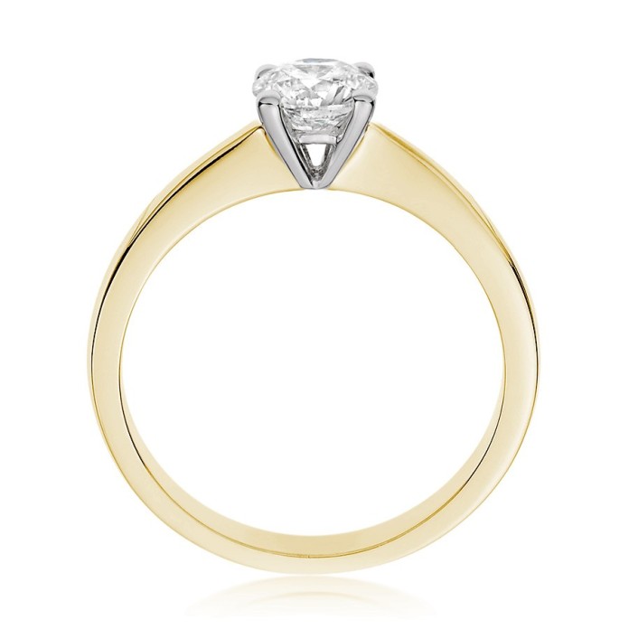 Round Cut 0.80 Carat 18k Yellow Gold Diamond Engagement Ring, £3299